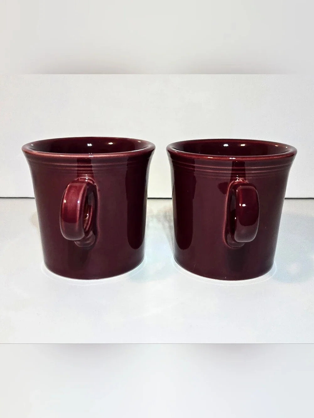 HLC Fiesta Cinnabar O-Ring Mug Set of 4 Retired Ceramic Fiestaware Cups